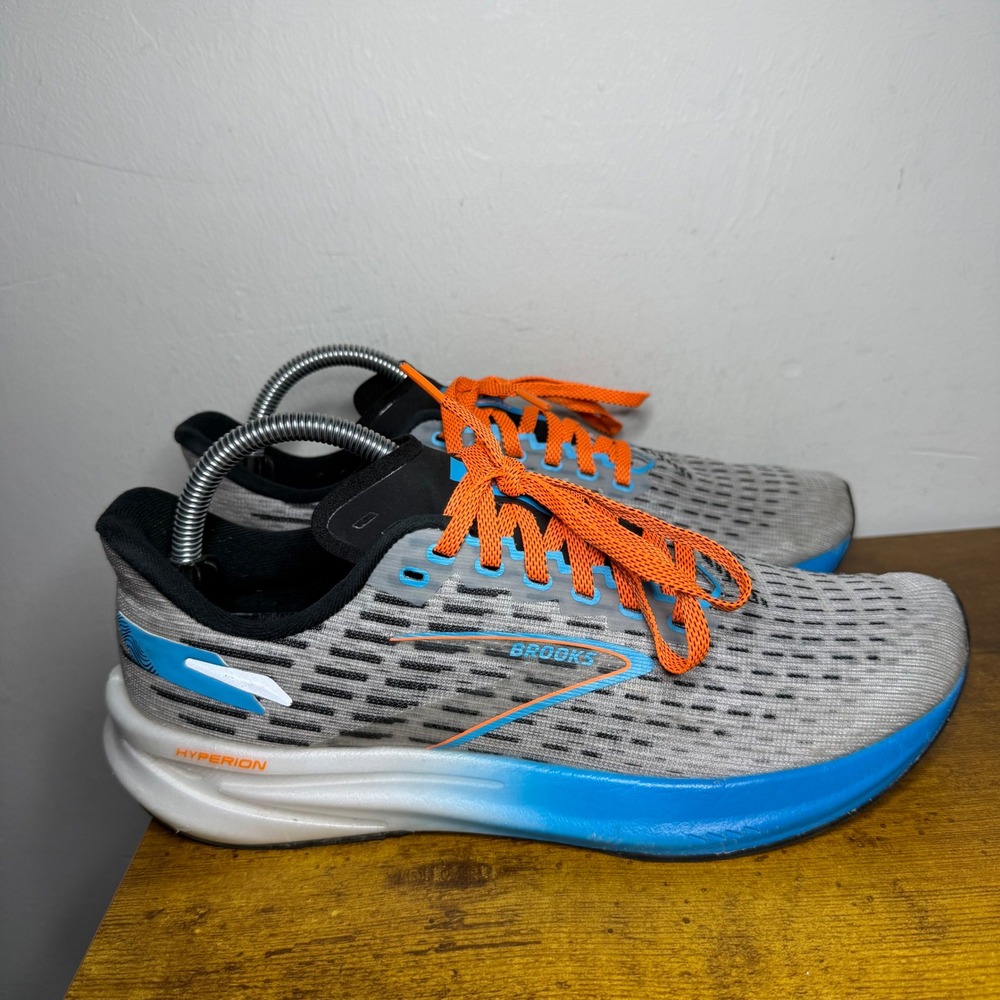 Brooks Hyperion Running Shoes Mens Size 8.5 Gray Blue Orange 1104071D026